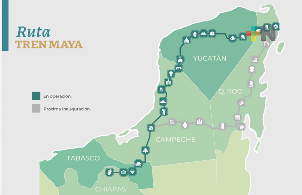 Tramos 5, 6 y 7 serán concluidos en febrero para brindar recorrido completo del Tren Maya